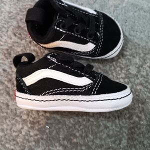 Vans Black and White Kids Sneakers